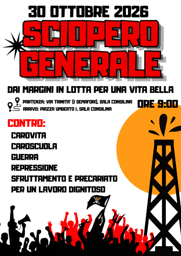 corteo contro il caro vita a Sala Consilina