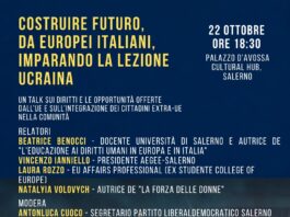 Salerno al centro del dibattito europeo: a Palazzo d’Avossa un talk per riflettere su diritti, integrazione e la «lezione ucraina»